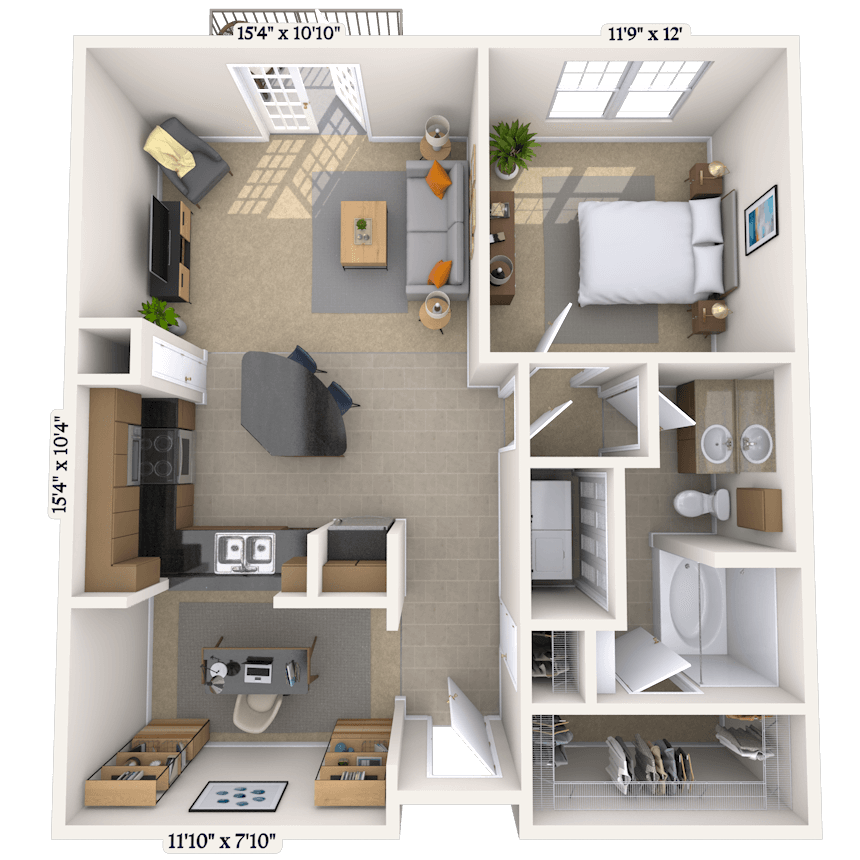 Floorplan image of unit 3214